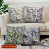 2D Floral Embroidered Pattern Digital Pillow Covers Pattern Cushion Cover Suitable For Sofa Bedroom Car Pillow Cover