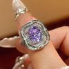 Jewelry Wind Copper Ring Female Zircon Light Luxury High-End Retro