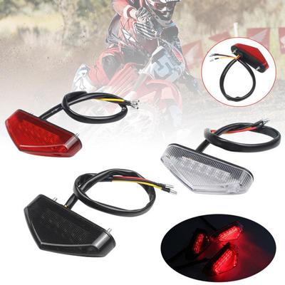 Universal 12V Motorcycle Taillight Rear Brake Lamp License Plate Light Motorbike Accessory
