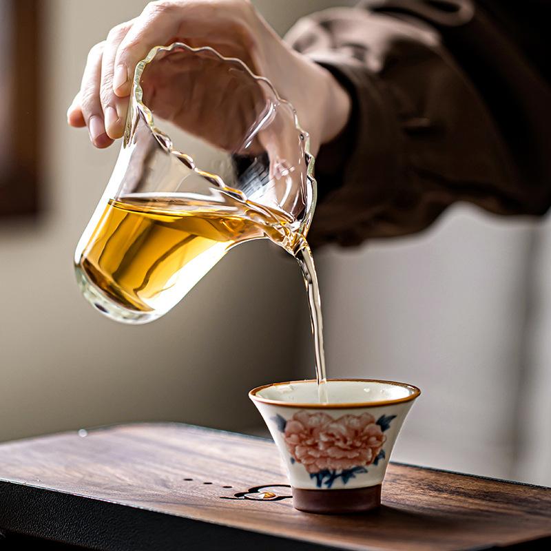 Japanese Style Glass Thickened Fair Cup Heat Resistant Chahai Tea Transparent Justice Cup Household Kung Fu Tea Set Accessories