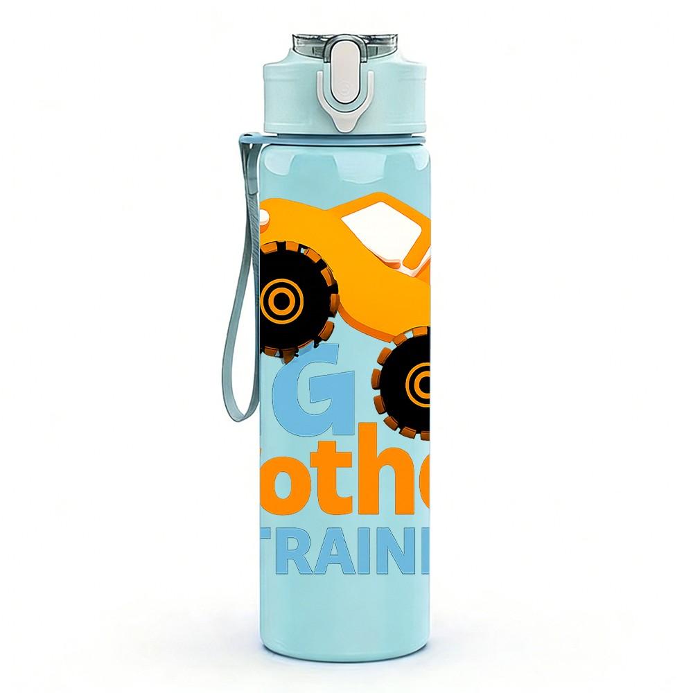 1PC Big Brother In Training 750ml Color Plastic Sports Water Bottle Leakproof Flip Straw Lid Suitable for Sports Office Home Use