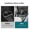 1PC For BMW For MINI Cooper F65 F66 F67 2024 2025 Carbon Fiber Car Central Console Water Cup Holder Frame Cover Auto Accessories