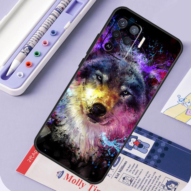

Wolf Howls Art For Oppo A96 A76 A16 A94 A74 A54 A15 A18 A38 A58 A78 A98 A40 A60 A80 A57 A17 A77 A5 Pro Case OPPO A57s