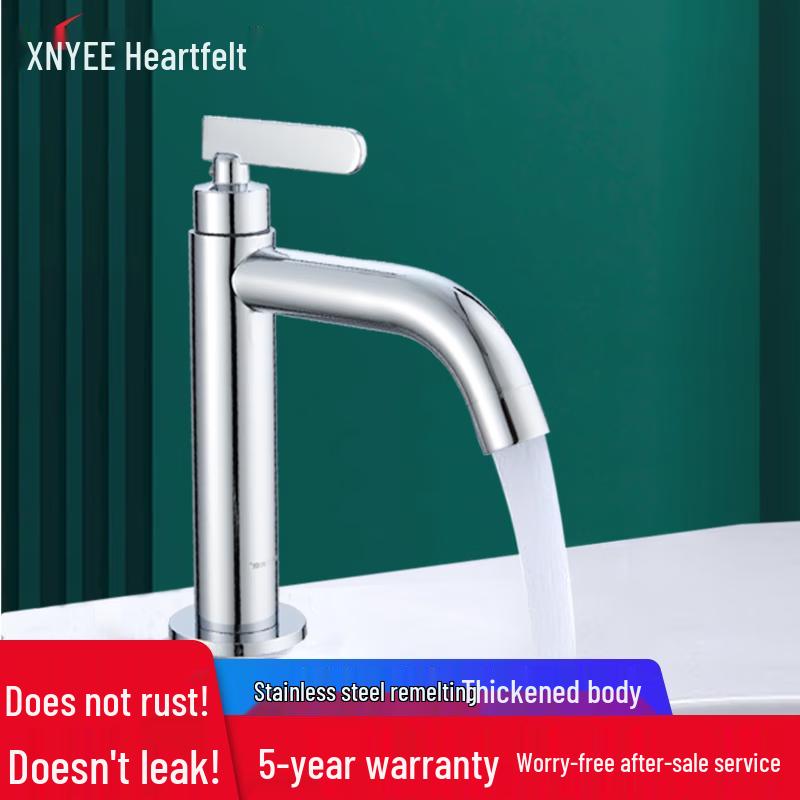 XNYEE Stainless Steel Single Cold Basin Faucet