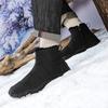 Women's Plush Snow Boots Men's High-top Cotton Shoes Warm Short Boots Non-slip Winter Hiking Shoes