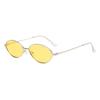 Polarized Metal Oval Sunglasses with Anti-Slip Temples Retro Vintage Style for Casual Outdoor Activities Driving UV Protection