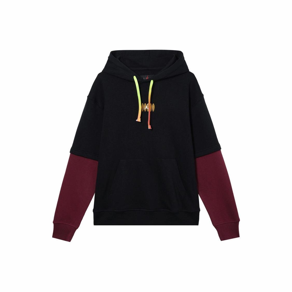 Nike Men s Fleece-Lined Logo Loose-Fit Two-in-One Long Sleeve Sweatshirt S