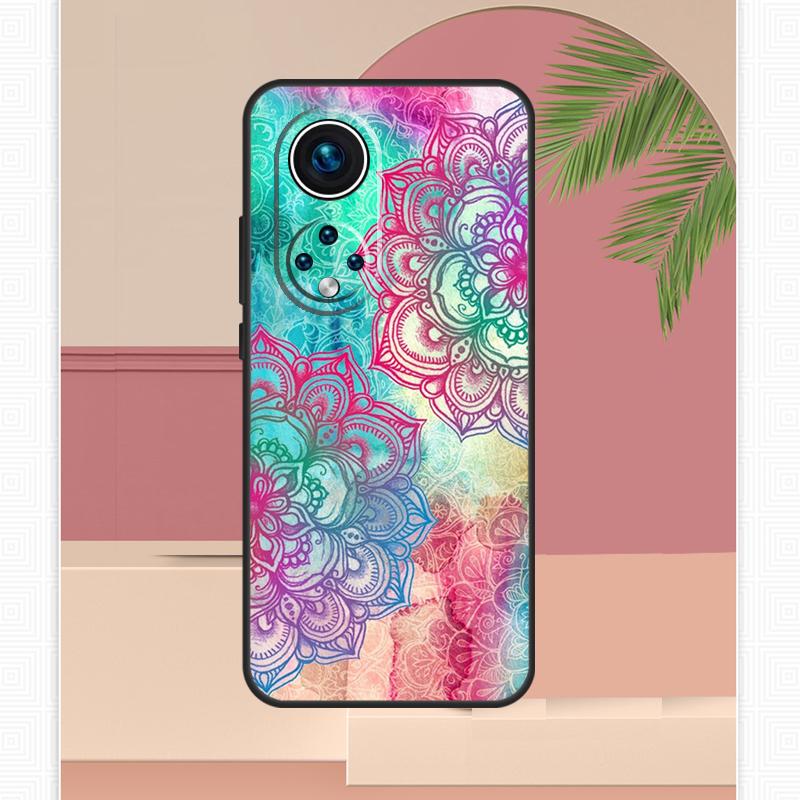Elegant Mandala Floral Design Case For Honor Magic 7 Lite 5 6 8 Pro Honor 400 200 X9c X9b X9a X8b X8a X8c 50 70 90 Cover