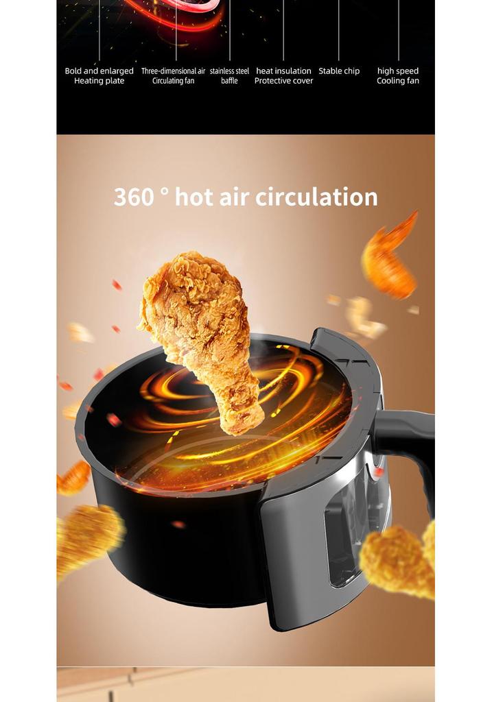 2026 Model Stainless Steel Large Capacity Electric Air Fryer