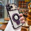 Magnetic Diamond Stand Case For iPhone 17 Air 16E 15 14 Plus 13 11 12 16 17 Pro Max Magsafe Bling Bling Glitter Protector Cover
