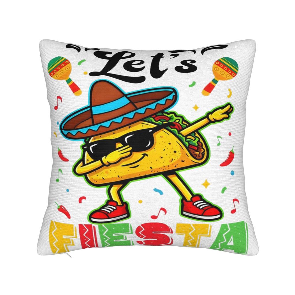 Let's Fiesta Cinco De Mayo  Pillow Covers Merchandise Printed Cushion Cover Decoration  Pillow Case Cover Home Multi Size