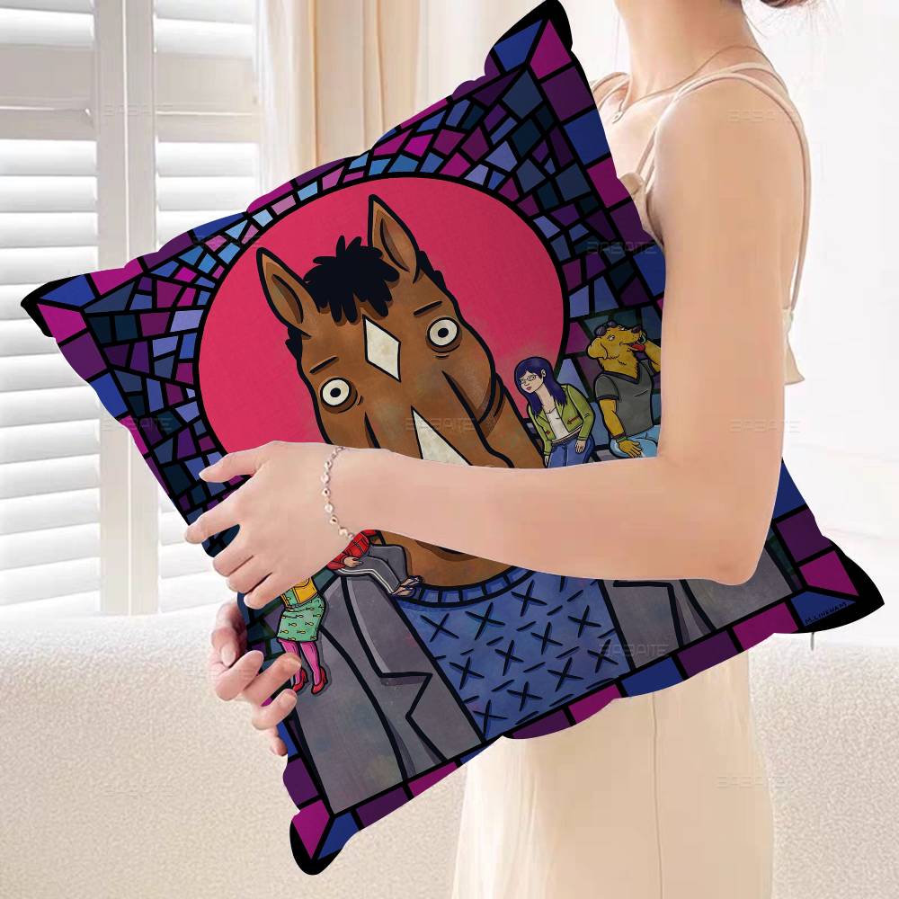 B-Bojack Принт Аниме Подушка Аниме Подушка Диван Кровать Подушка для изголовья Наволочка Чехол для подушки 45x45 см Мода 12x12Inch