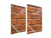 SZKLANA PŁYTA OCHRONNA DO KUCHNI 2x35x52 CEGŁA