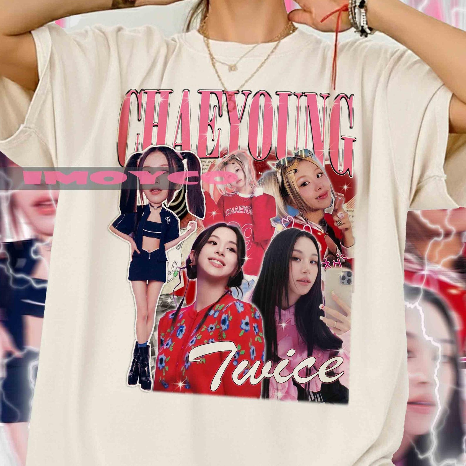 Chaeyoung Retro 90s Bootleg T-Shirt, Twice Vintage Graphic Tee M