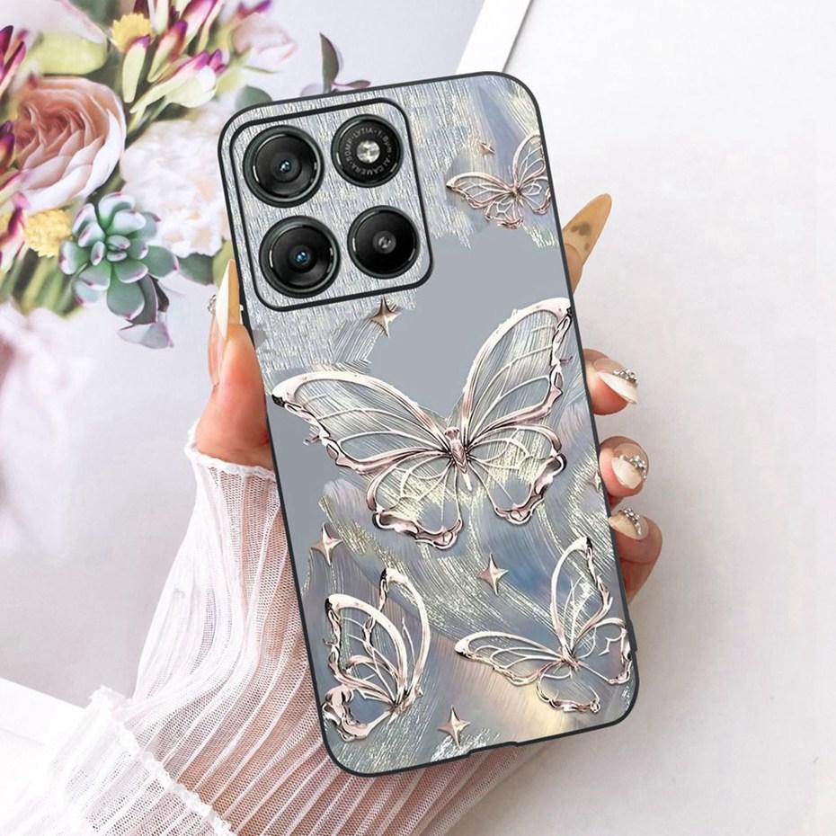Modne etui na telefon z literami dla Motorola Moto G77 G67 Tylna osłona dla MOTO G67 G77 5G Miękkie czarne silikonowe etui