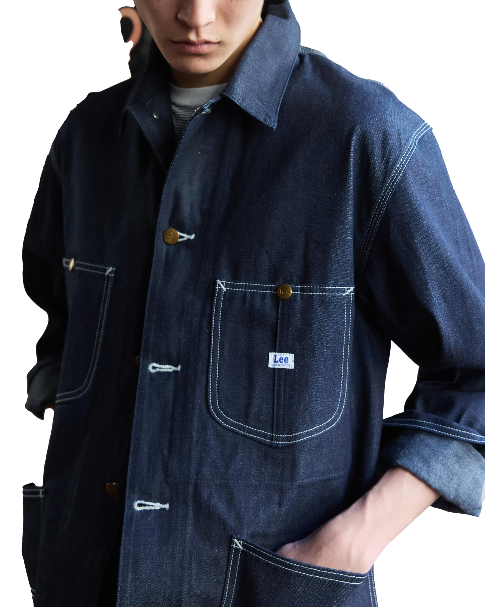 

Lee Outerwear DUNGAREES Loco Matching Unwashed [Rigid] Jacket/Coverall, Item, Men s, Indigo,