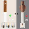 4pcs Motion Sensor Night Light Wooden Rechargeable 3color Magnet Indoor Body Sensor Night Lights Hand-Held Portable Led Wall Sconce Emergency Light