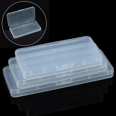 Mini-Kunststoffbox, rechteckige Box, durchscheinende Box, Verpackungsbox, Aufbewahrungsbox, staubdicht, solide, robuste Schmuckaufbewahrungsbox