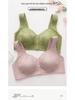 Plus Size Front-Buckle Cotton Vest Bra: Soft, Wire-Free, Breathable Print for Middle-Aged & Elderly.