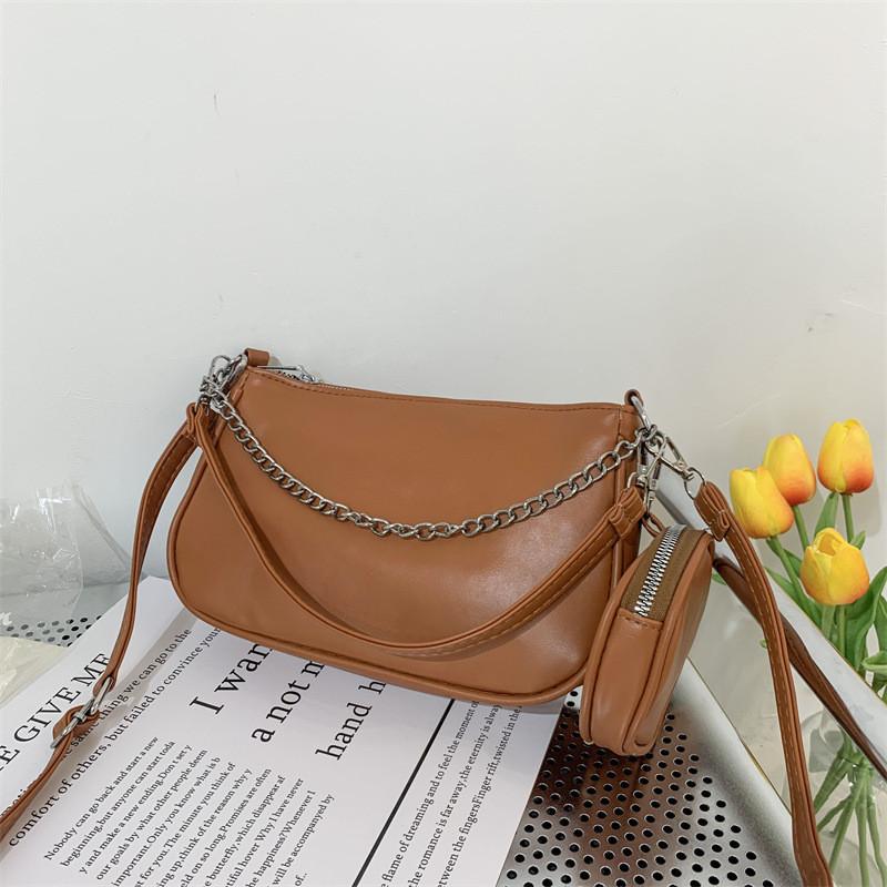 Trendy Black Small Square Bag For Women Stylish Minimalist Crossbody Retro Purse