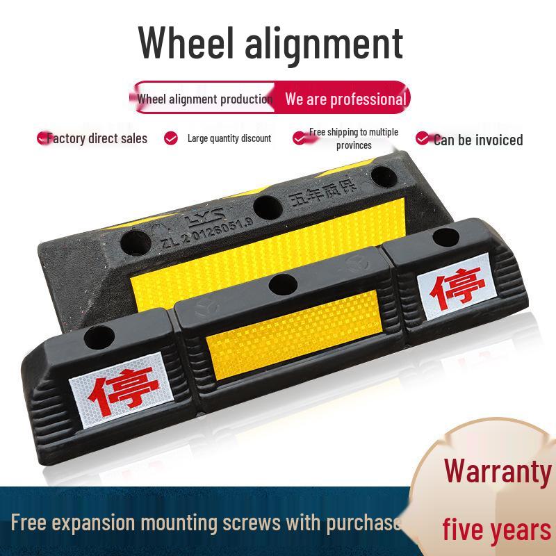 1m Durable Rubber-Plastic Parking Stopper – Anti-Collision Wheel Positioner