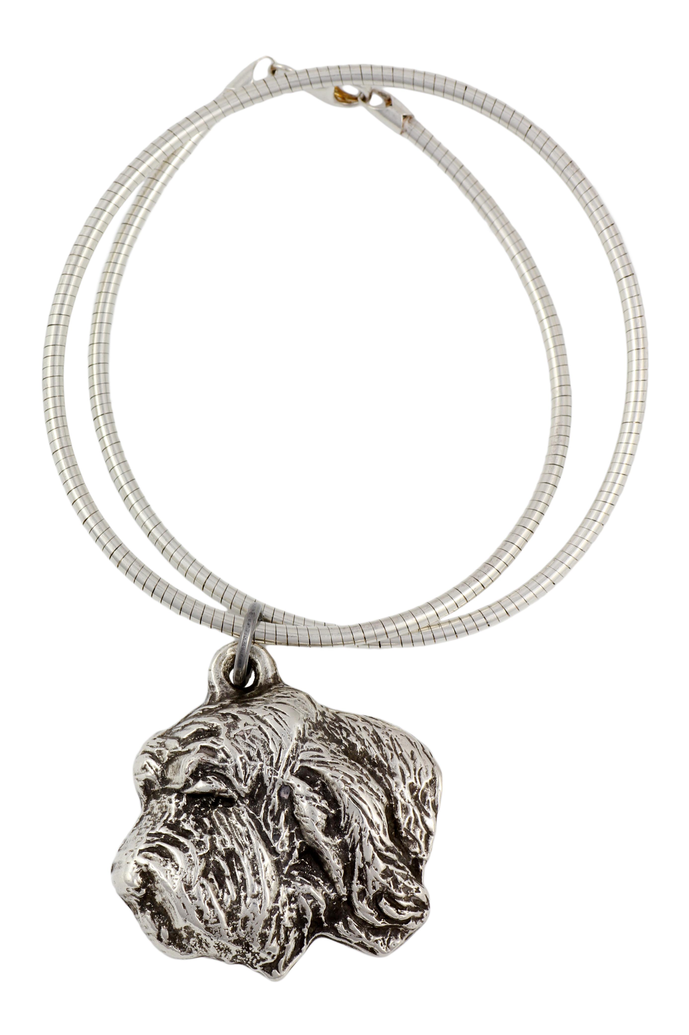 

Petit Basset Griffon Vendéen - Dog necklace, unique jewellery for the dog fan, unique adder pendant by Art-Dog brand срібний