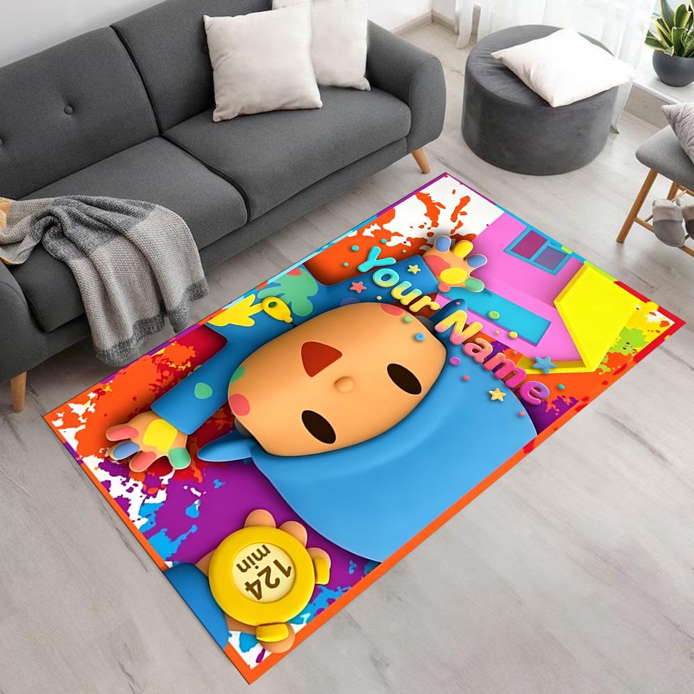 Pocoyo Customizable Name Area Rug Perfect for Balcony Outdoor Bedrooms Foyer Antislip Carpet Decorate Offices Wedding Party Gift