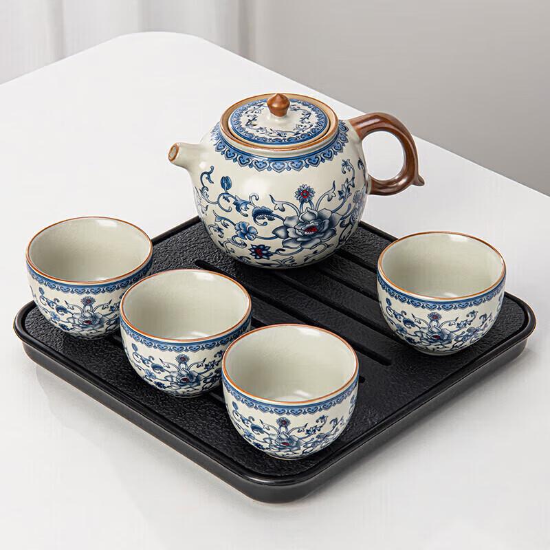 Ru Kiln Celadon Kung Fu Tea Set with Tray