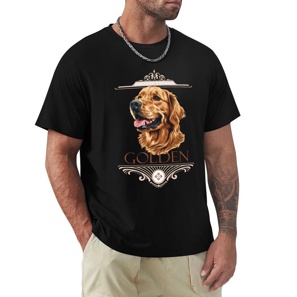 Golden Retriever Classic Design Tshirt Comfortable Workout Short Sleeve Shirt