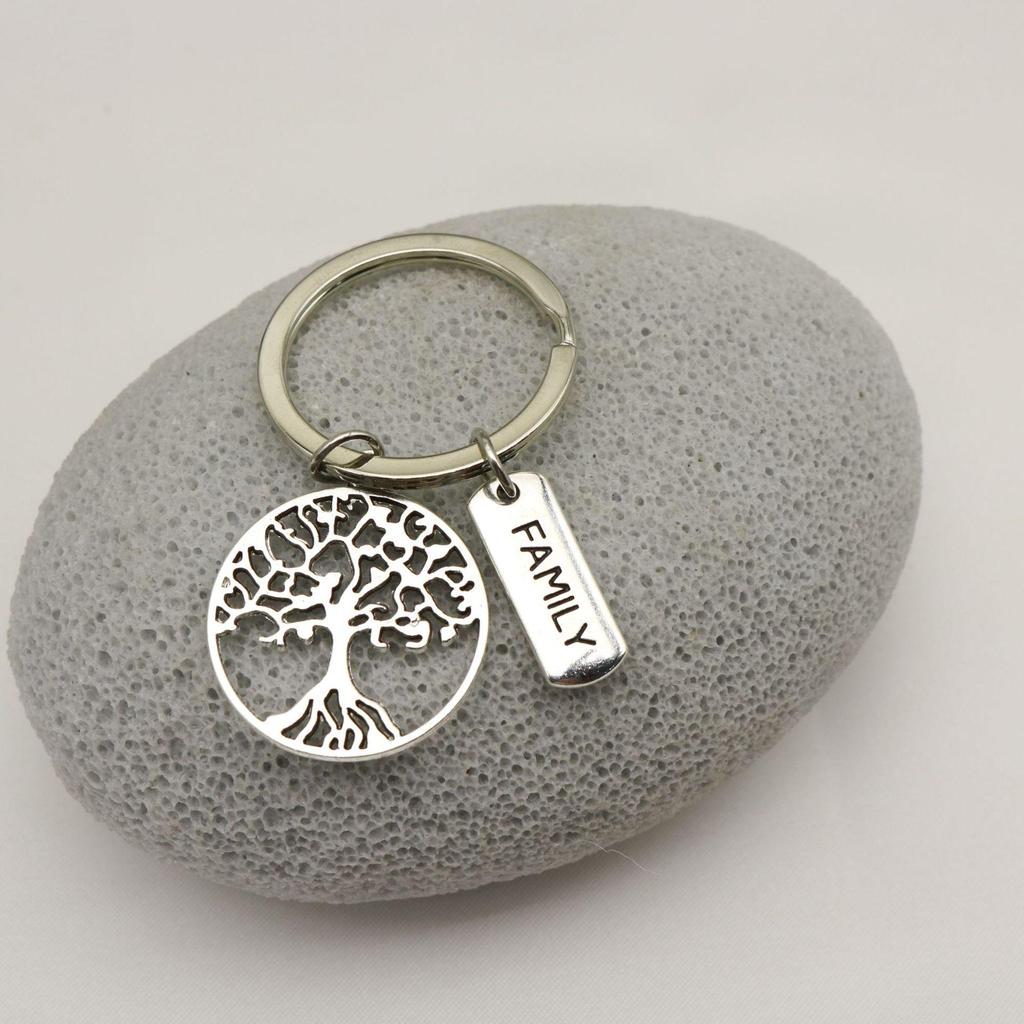 Vintage Tree of Life Alloy Pendant Keychain - Thanksgiving Holiday Gift