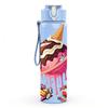 1PC Ice Cream Planet Space Art 750ml Color Plastic Sports Water Bottle Leakproof Flip Straw Lid Suitable for Sports Office Home Use