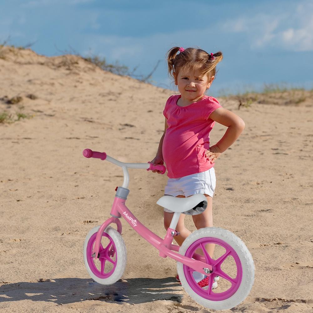 Balance Bike Children'S Bike Eva Wheels 12" Pink And White