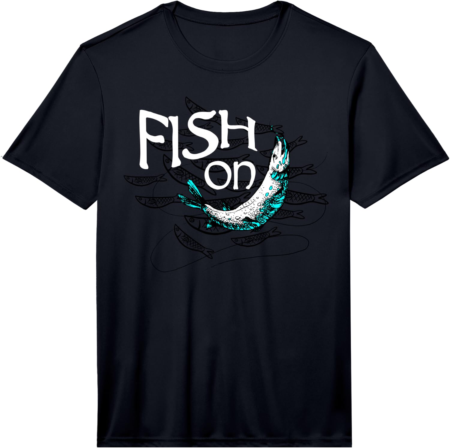 Fish On Fishing Gift for Bass Fisherman Fishing Gift Performance  Unisex T-Shirt S