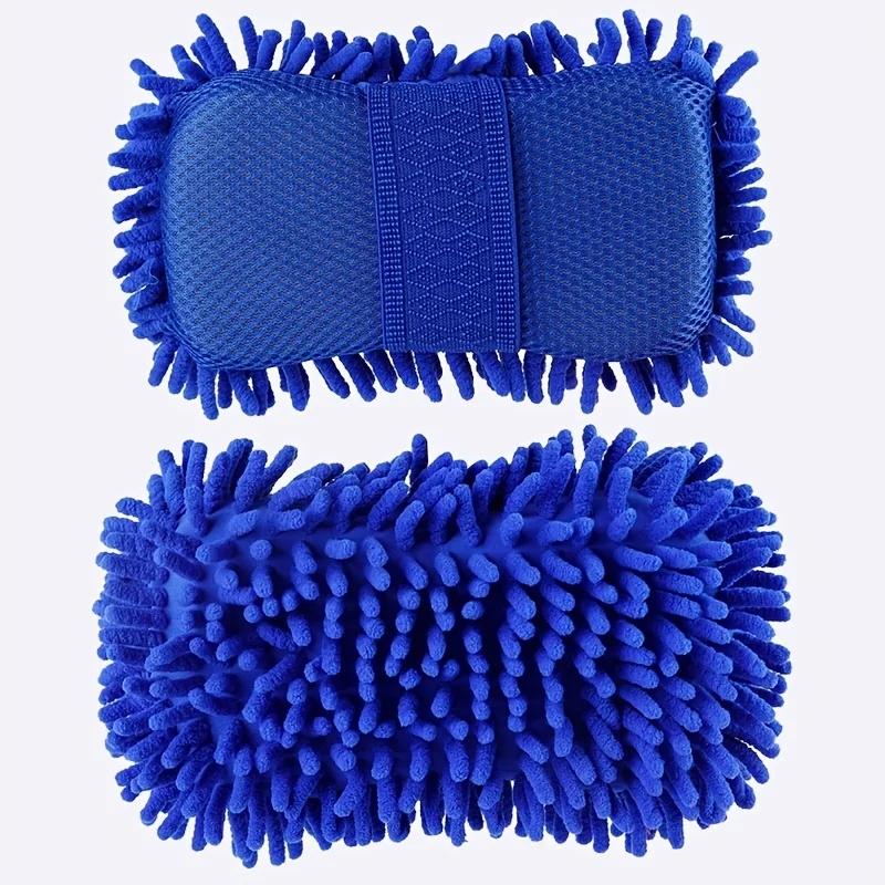 Fashion Microfiber Car Wash Sponge To Clean Car Care Details Brush Wash Towel Car Gloves Styling Accessories On  Both  Sides Available