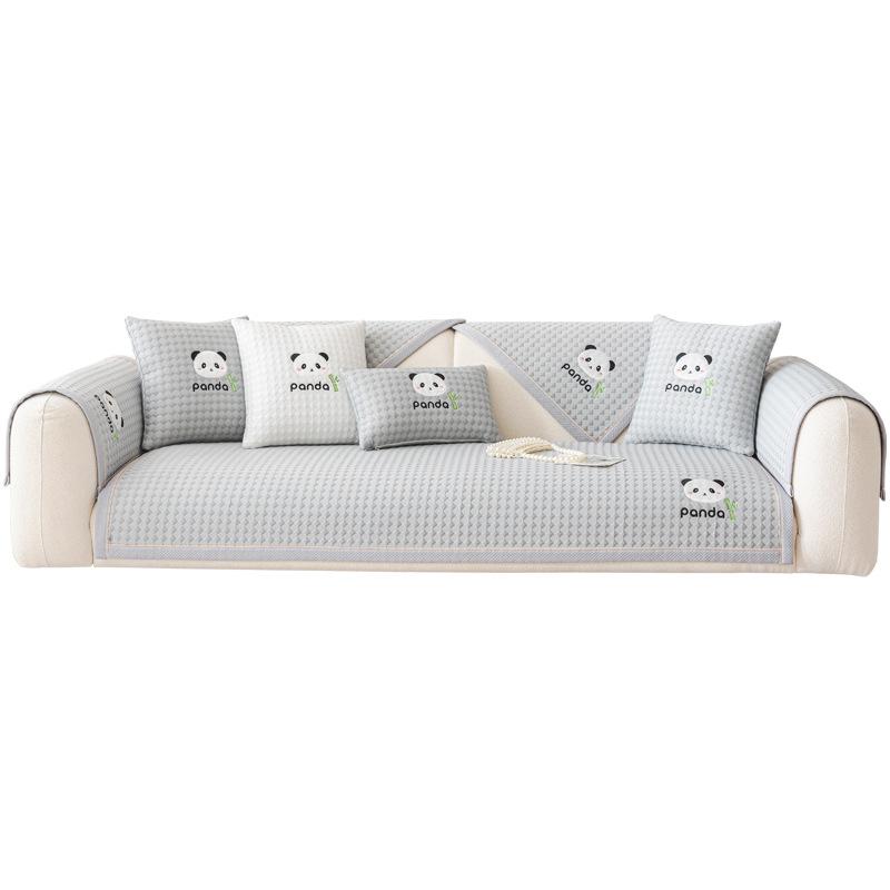 Summer Light Luxury Ice Silk Sofa Cushion, Non-Slip Mat, Seat Cushion, Water Washing, Universal In All Seasons, Summer Cushion, Sofa Cover