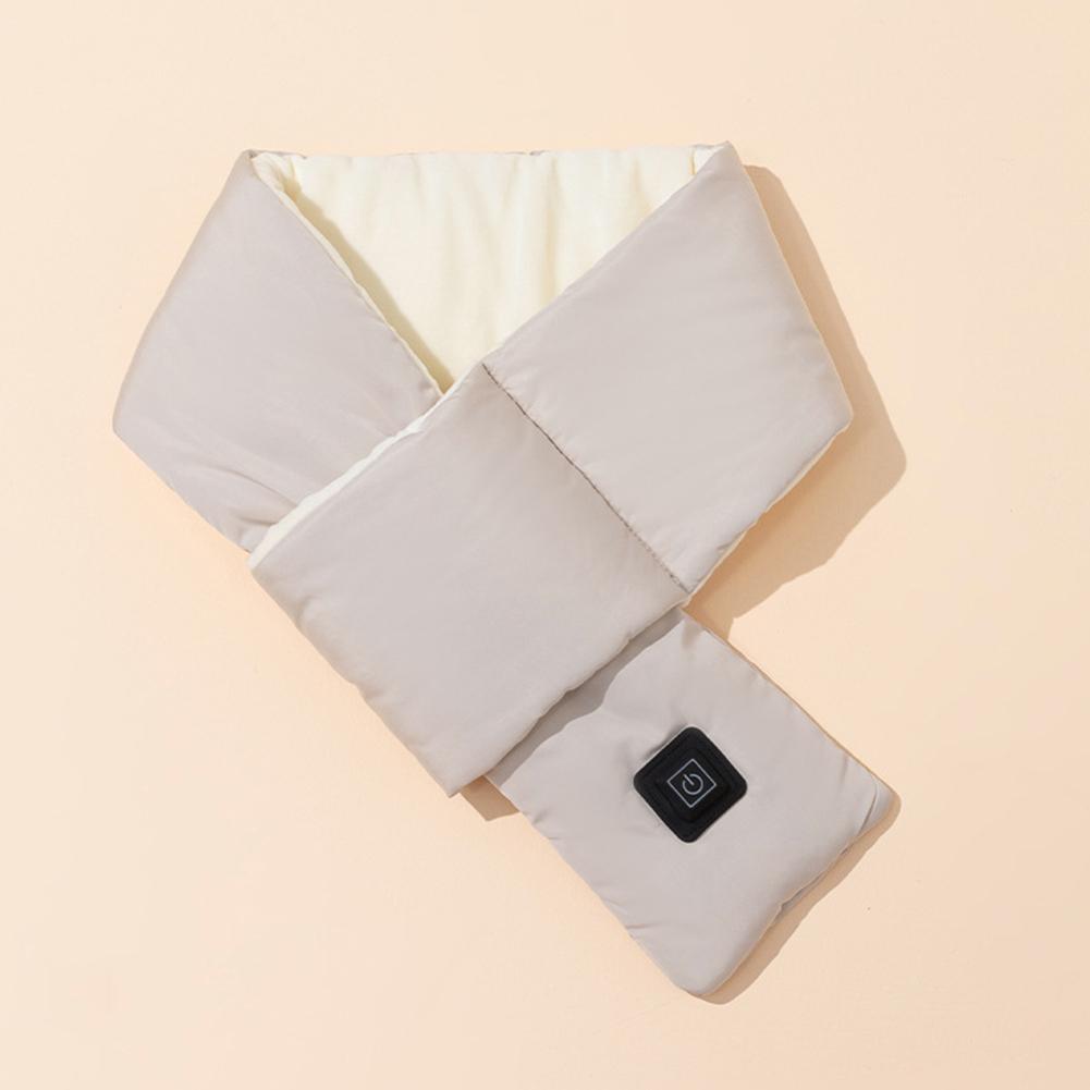 Electric USB Heated Scarf Neck Heating Pad 3 Temperature Adjustable Heated Neck Warmer Thickened Thermal Scarf for Men Women