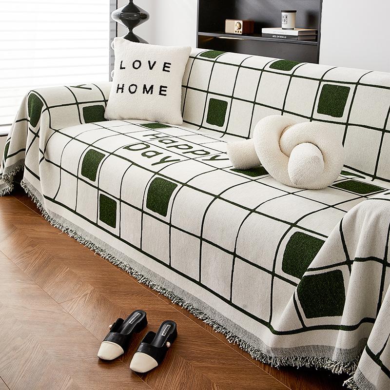 

Простой скандинавский стиль Счастливый шенилл Диванное полотенце Гостиная Все включено Универсальный пылезащитный чехол Чехол для дивана 180*130cm