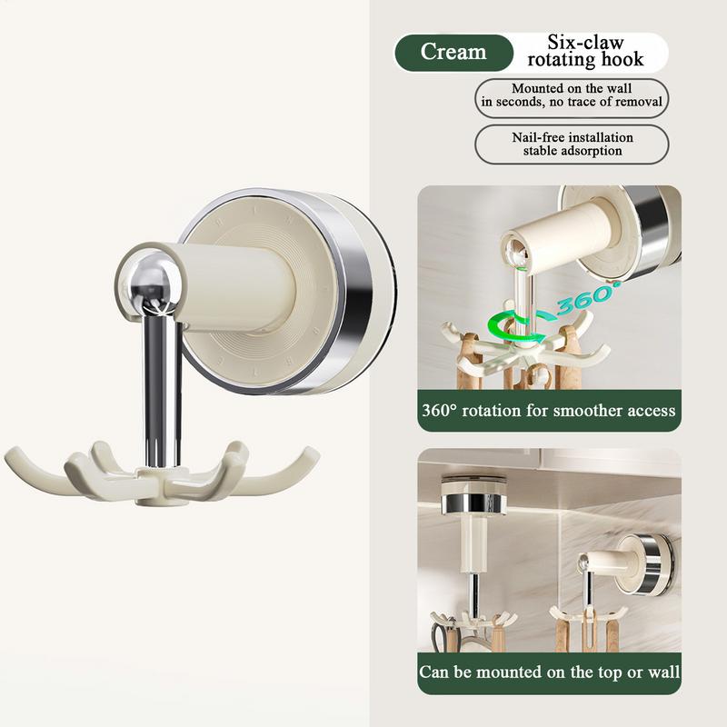 Kitchen Hook  360 Degrees Rotated  360 Degrees Rotated Rotatable Rack Multi-Purpose Hooks For Organizer Storage Spoon Hanger
