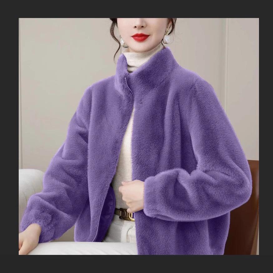 2024 Merlade High-End Faux Mink Velvet Coat: Trendy & Versatile Women's Winter Fashion