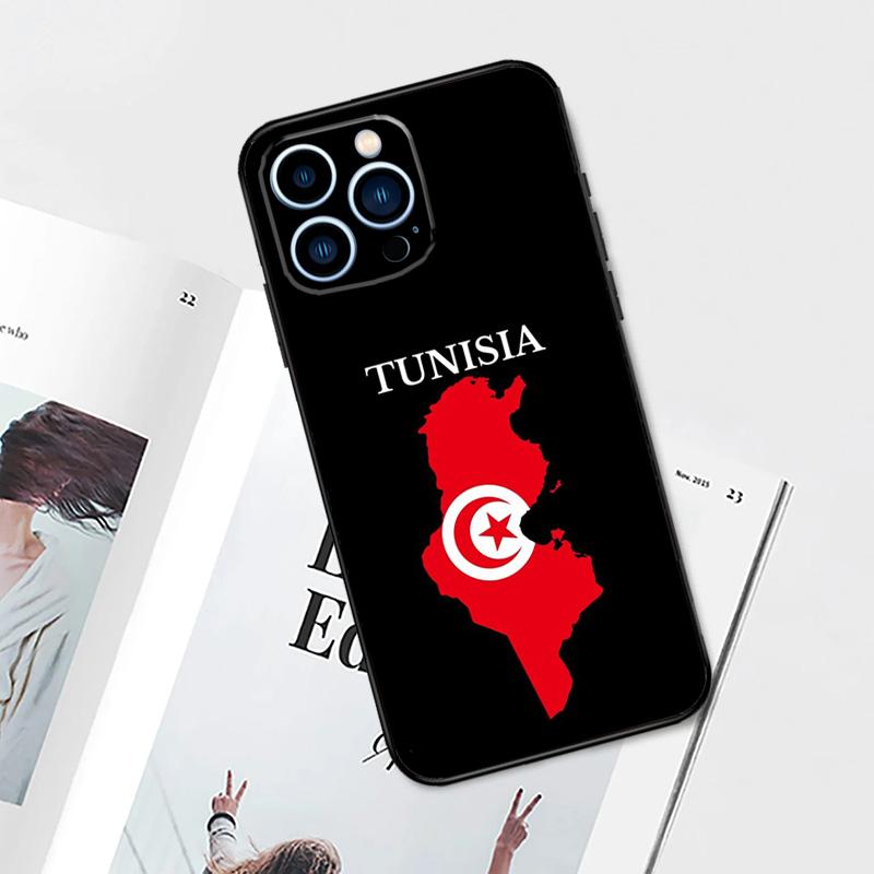 

Tunisia Flag Map Case For iPhone 15 16 14 13 12 11 Pro Max Mini Cover X XR XS 8 7 14 15 16 Plus Accessories iPhone 14Pro MAX