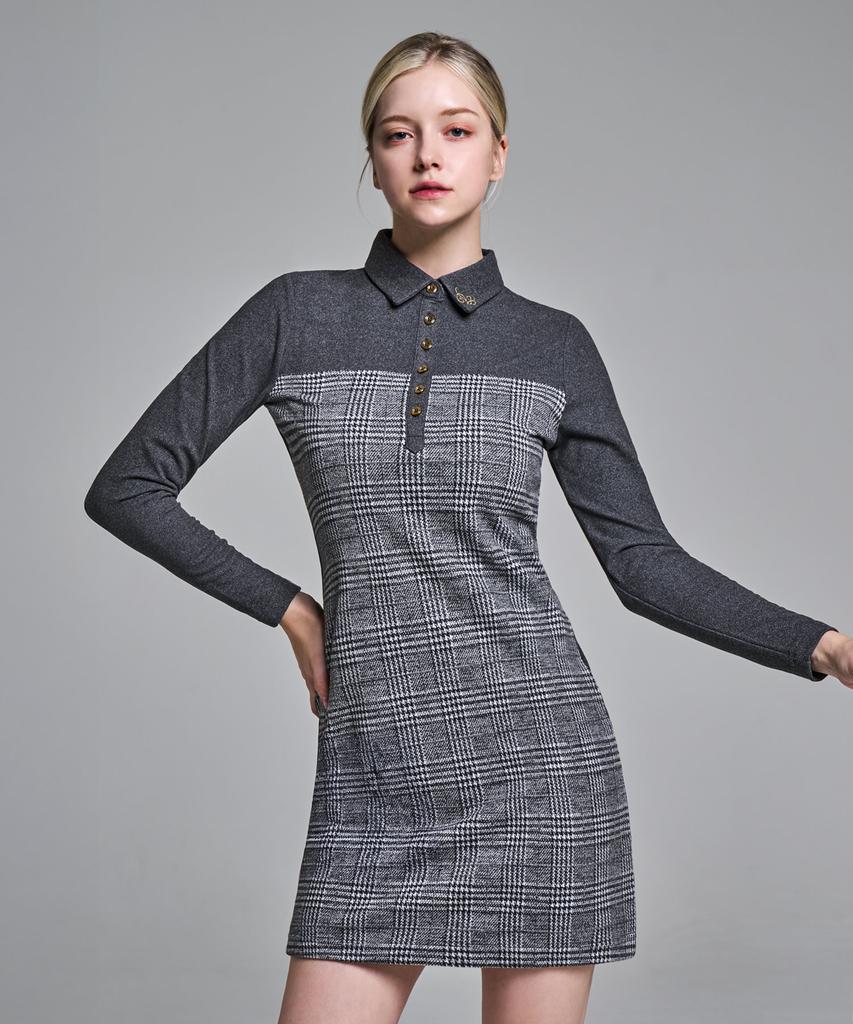 DOWNBLOW Women'S Pk Check Dress Db8000