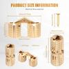 10PCS 8mm Hidden Brass Barrel Hinges 180 Degree Opening Angle Concealed Furniture Hinges for DIY Jewelry Box Hand Craft