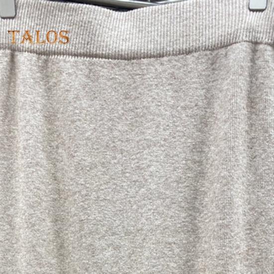 Women Maxi Skirt Elastic High Waist Hip Wrapped Long Skirt Solid Color Casual Knitting Skirt Daily Wear