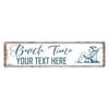 Vintage Aluminum Beach Sign 40x10cm Customizable Retro Vacation Wall Decor Indoor/Outdoor