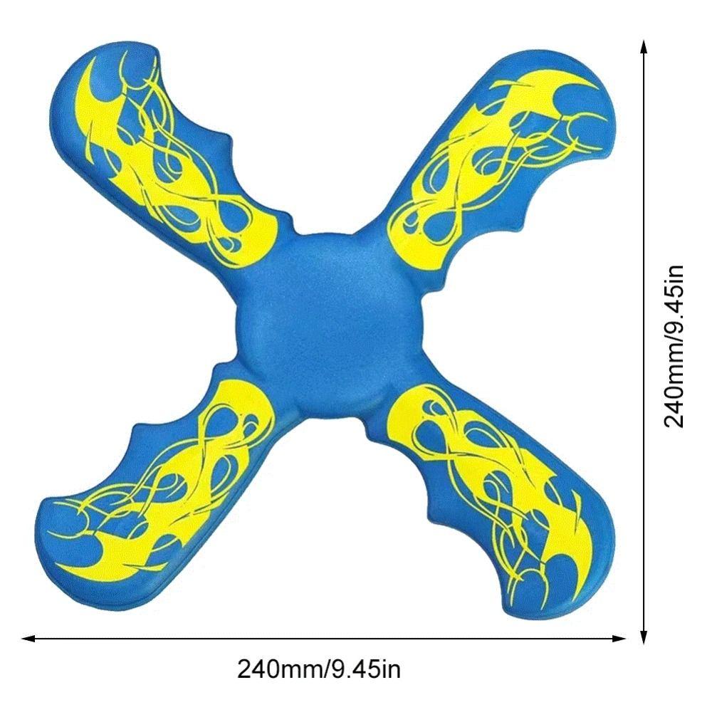 Interactive Children Boomerang Soft Four-leaf Cross Flying Disc Spinner Four-Bladed  Outdoor Toys