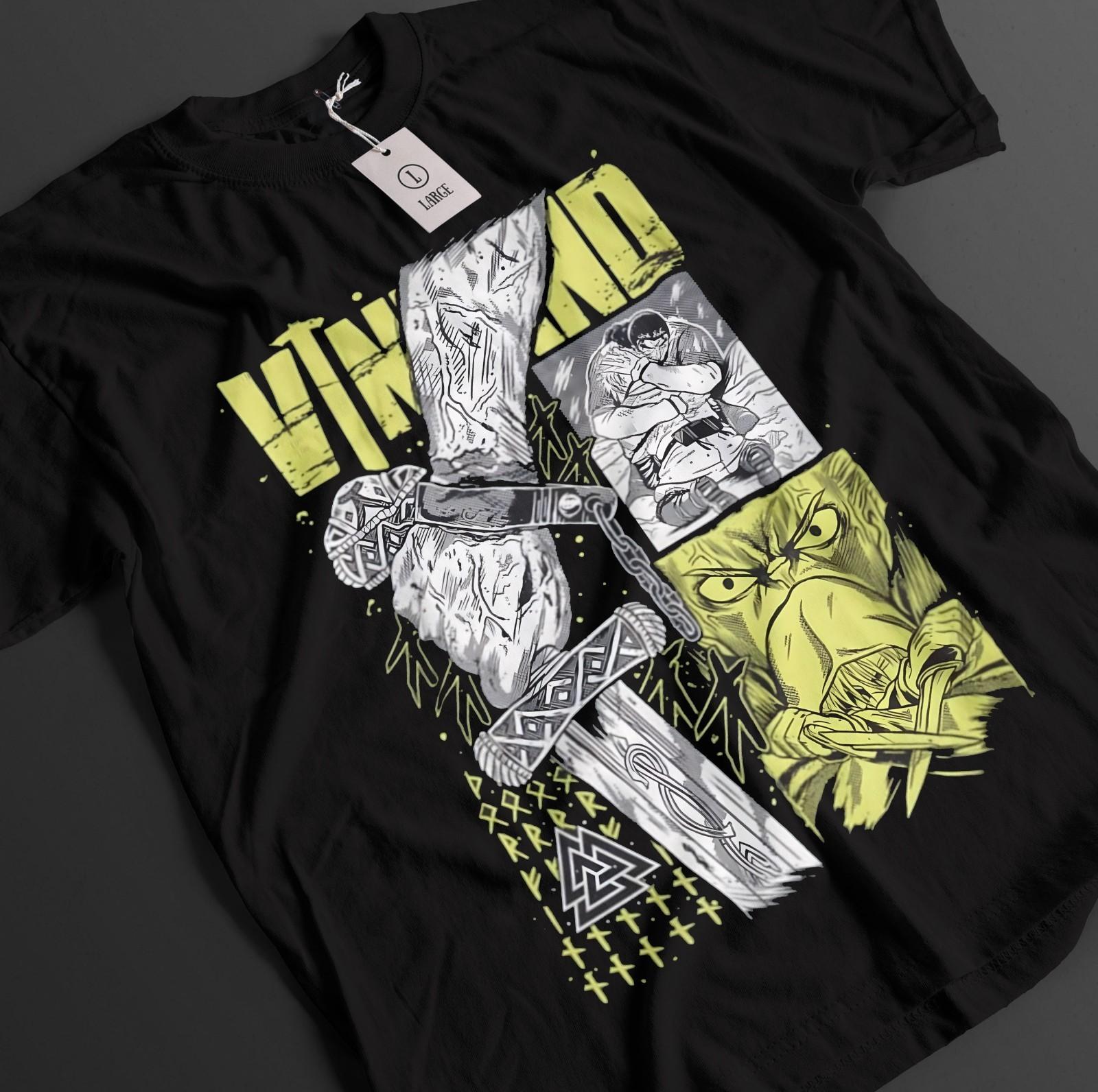 Vinland Saga Shirt Thorfinn Tshirt Askeladd T-Shirt Mens Womens Tees Top Canute Top Thors Anime Tee S