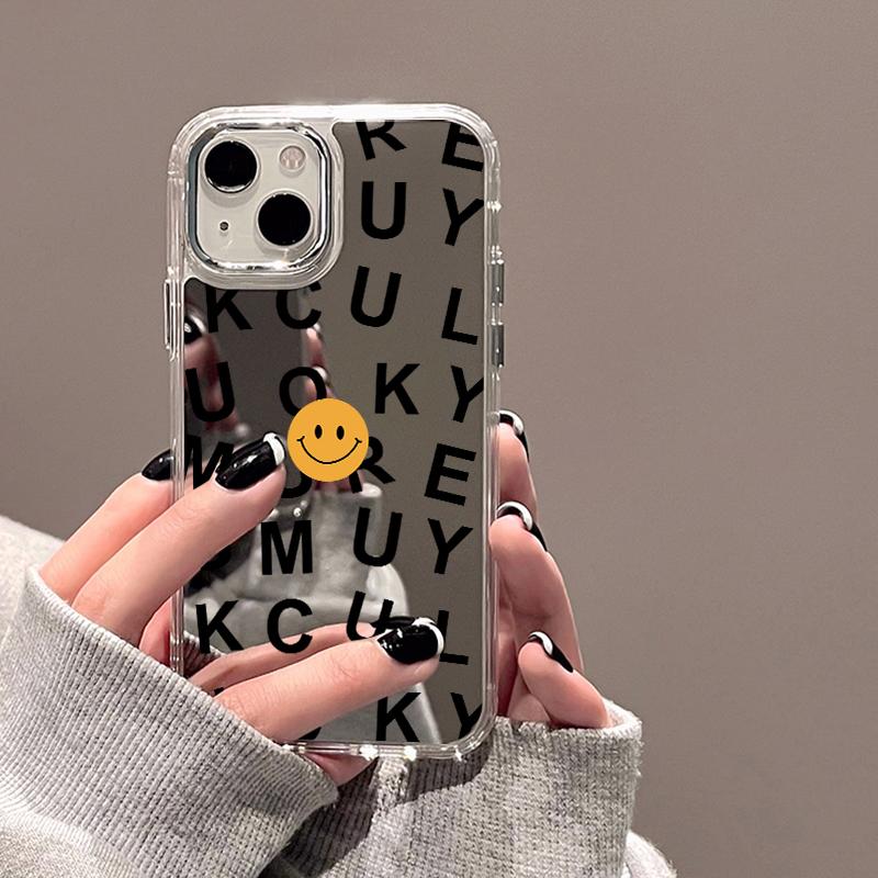 Handyhüllen für iPhone 11 13 XR 15 Pro Max 12 14 Pro Max Hülle iPhone 16 XS Max Spiegel Schutzhülle Mirror Exquisite Cartoon Wasserdicht