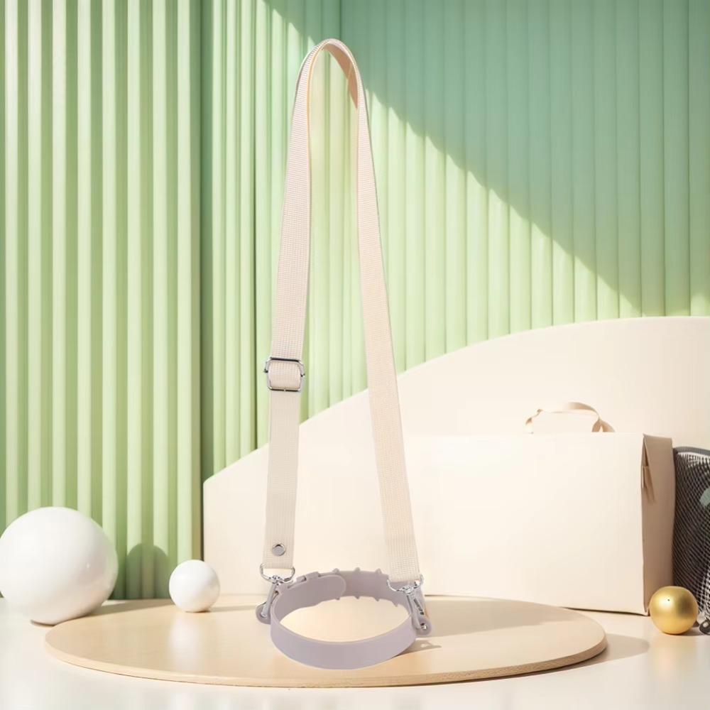 Silicone Ring Water Bottle Sling Handle Hands Free Water Bottle Lanyard Thermos Cup Holder Street