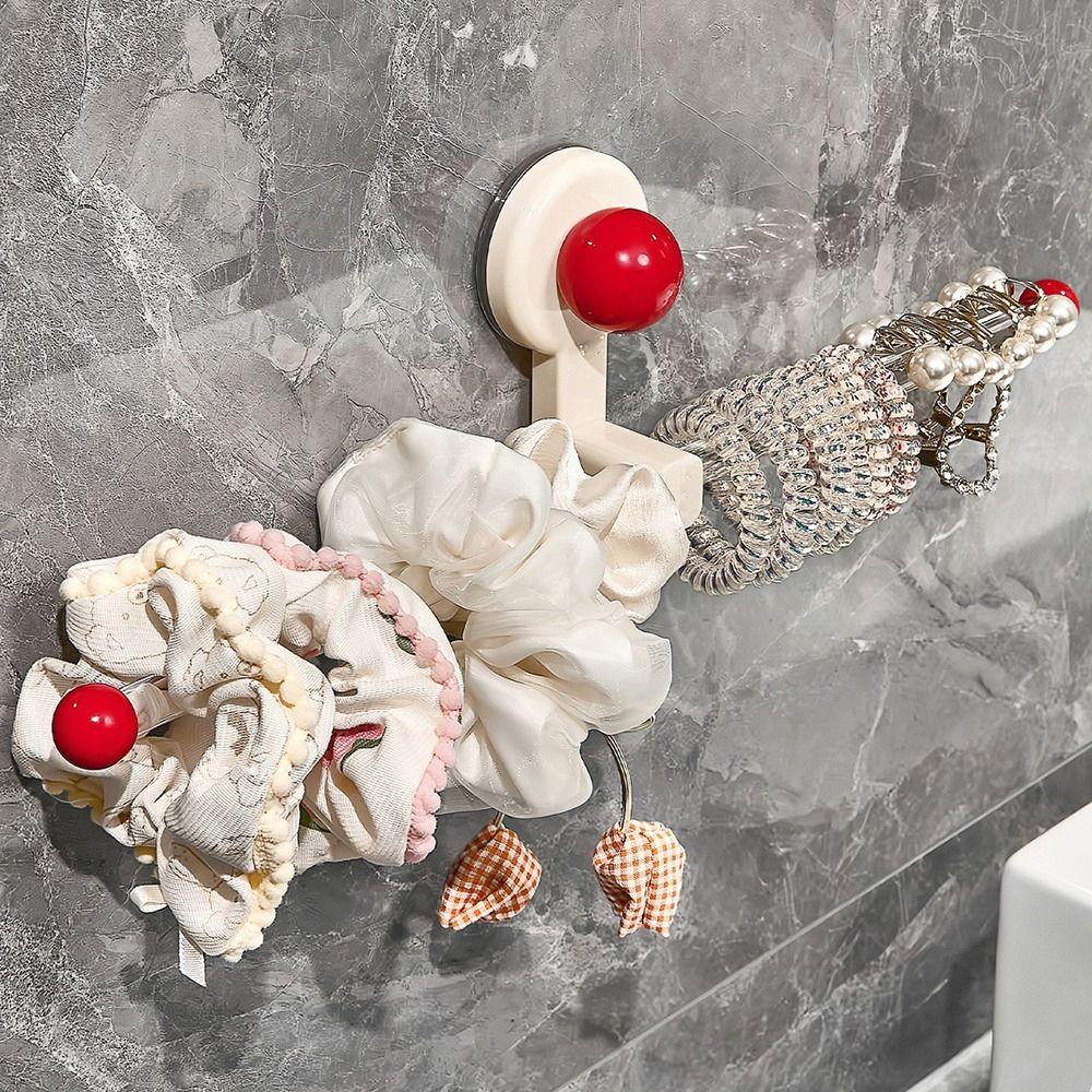 Suction Cup Towel Storage Hook Wall Mounted Hairband Storage Hook  Kitchen Use