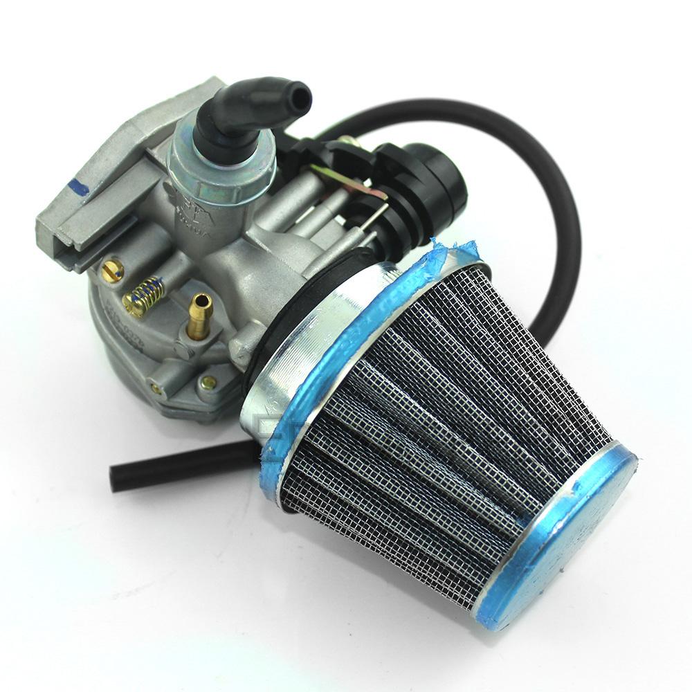 Motocross Carburetor Carb Carby with Air Cleaner Filter Universal for Motorbike Off-Road Sport Bike Manual Lever Choke Dirt